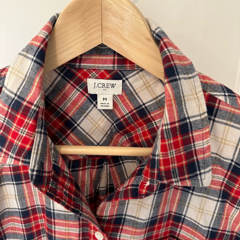J Crew Womens Plaid Shirt M